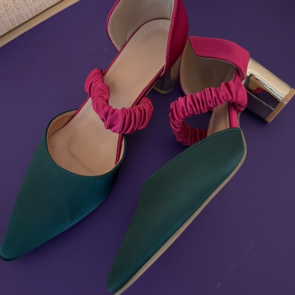 Pink & Green heel